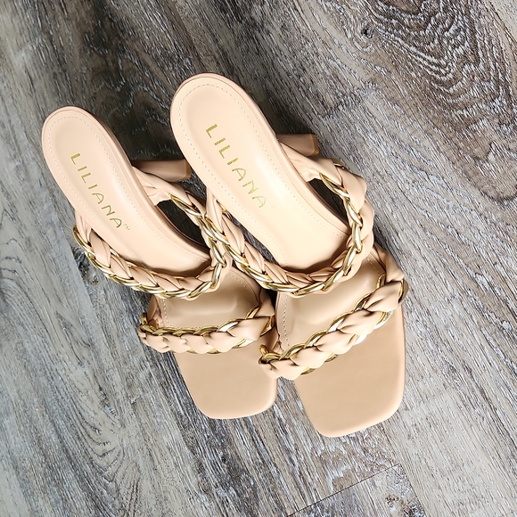 Braided chain heel sandals - Picture 4 of 5